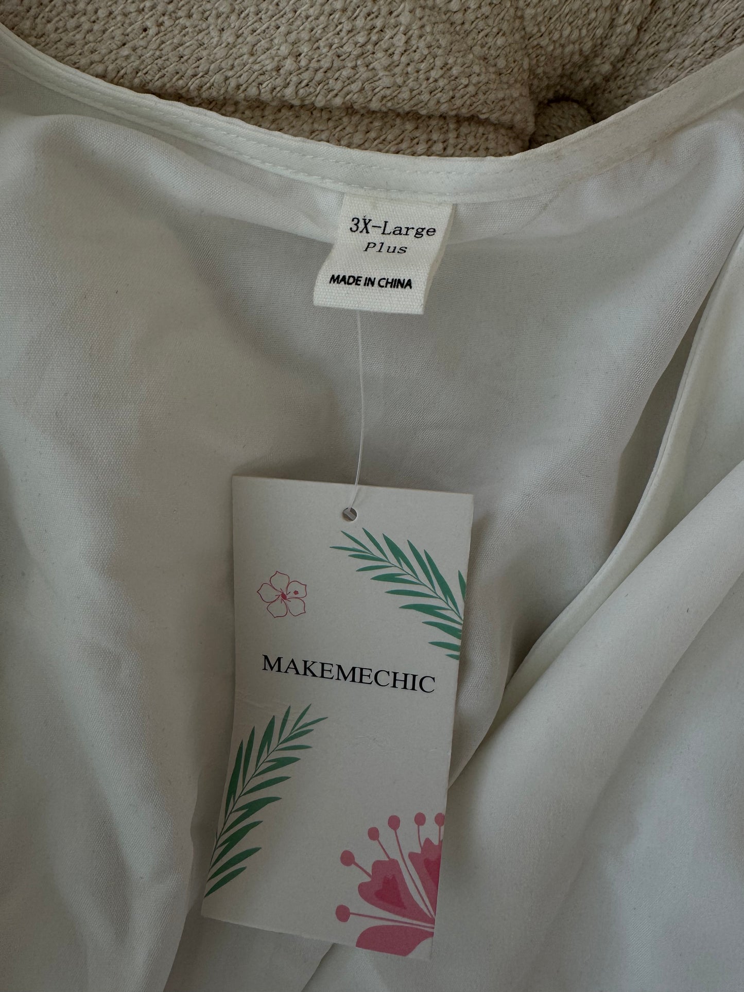 Amazon Fresh Start Chic White Blouse - Elegant XL Design, New With Tags