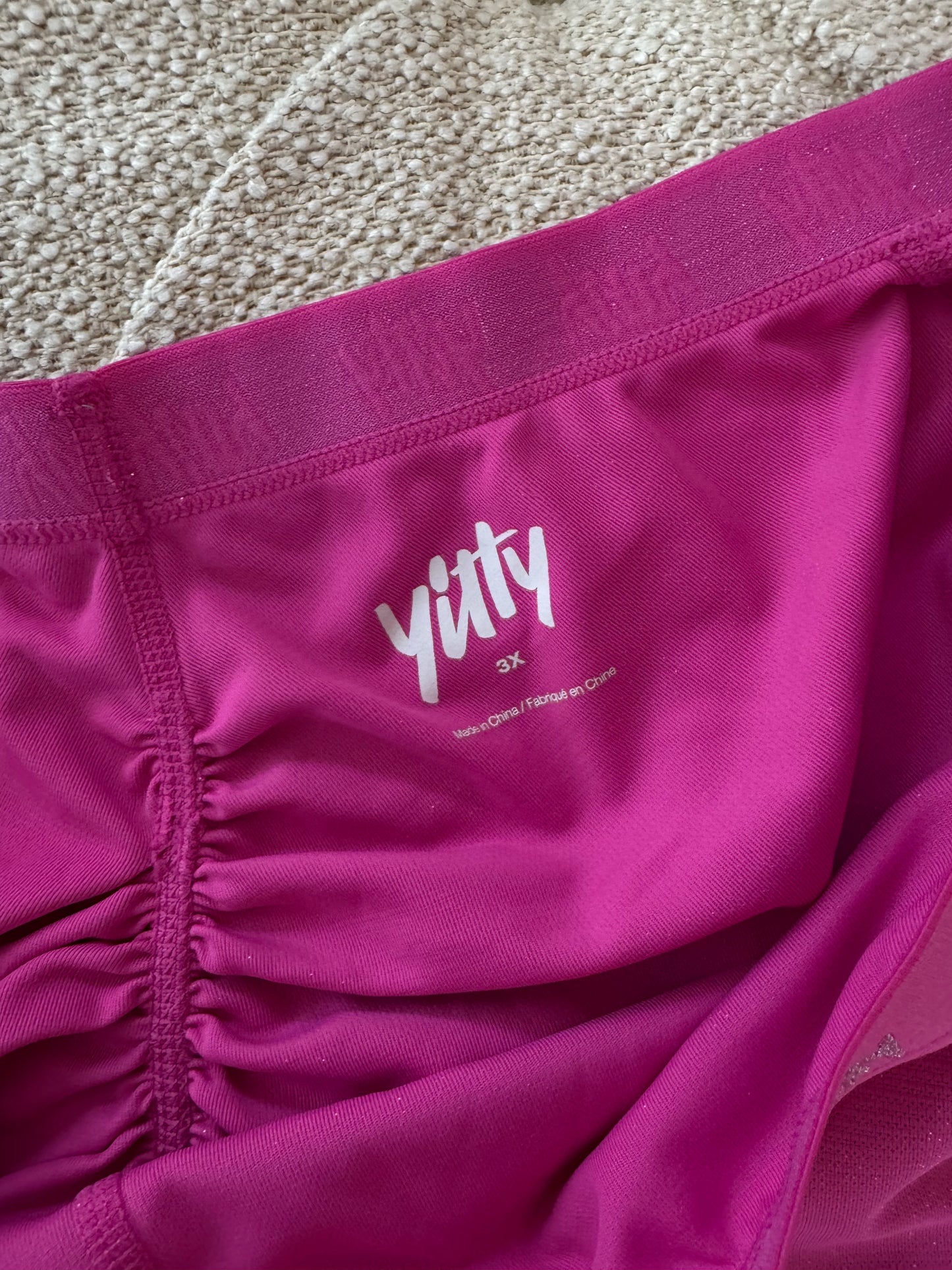 Yitty Pink Sparkle Leggings – Shimmering Comfort in 3X