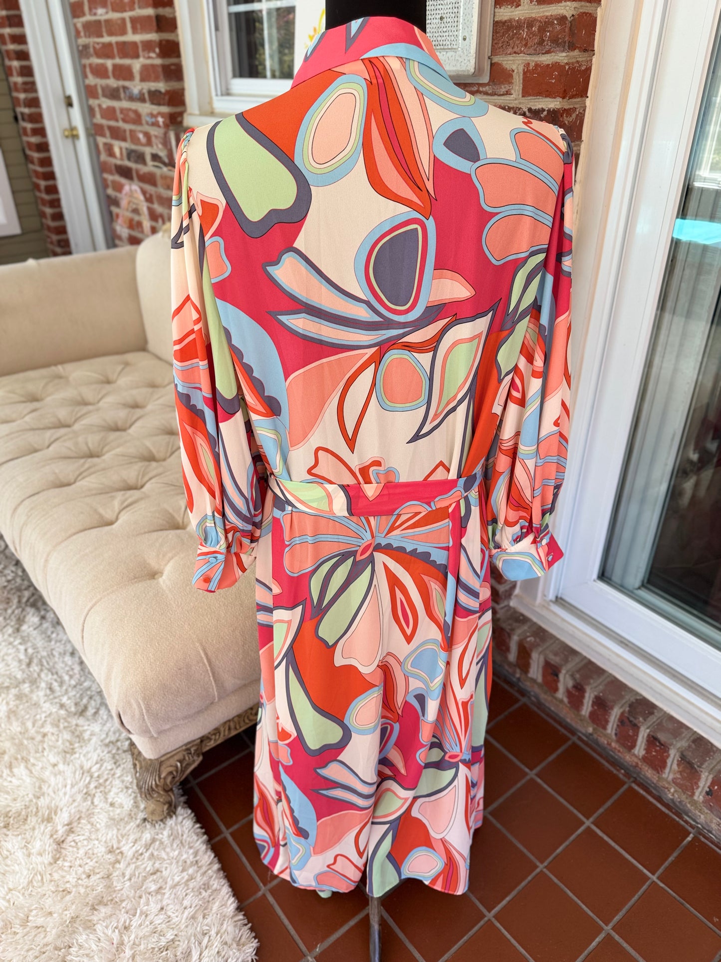 Alexis Floral Robe Dress - Stunning 3X Design, Never Worn!