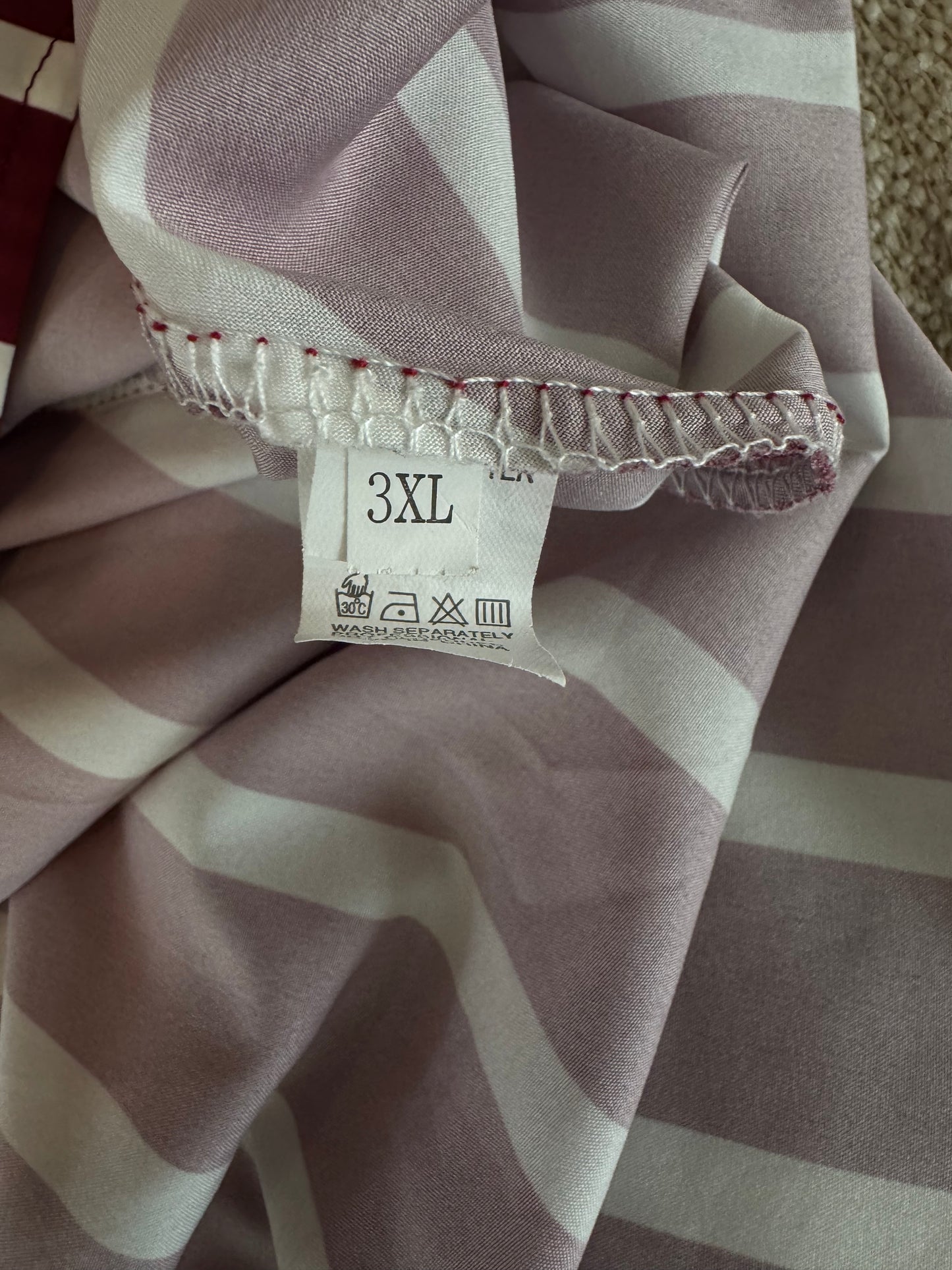 Amazon Chic Brown Pinstripe Dress – Confidence in Every Stitch, 3X