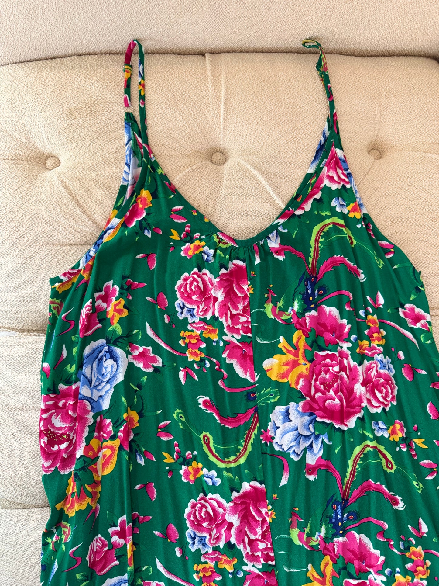 Amazon Green Floral Jumpsuit - Vibrant Print & Flattering Fit in 3X Size