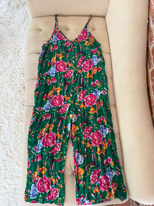 Amazon Green Floral Jumpsuit - Vibrant Print & Flattering Fit in 3X Size