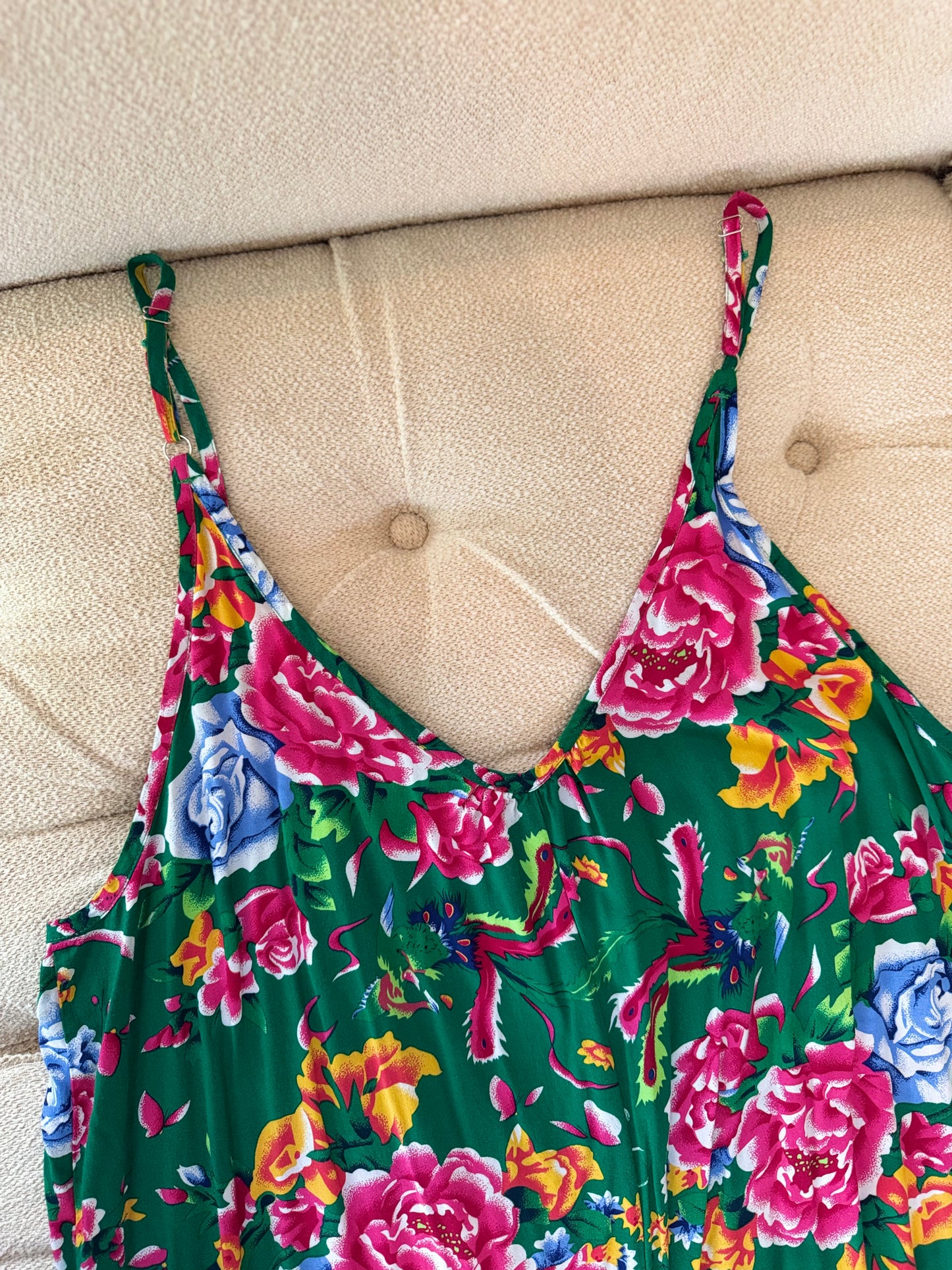 Amazon Green Floral Jumpsuit - Vibrant Print & Flattering Fit in 3X Size