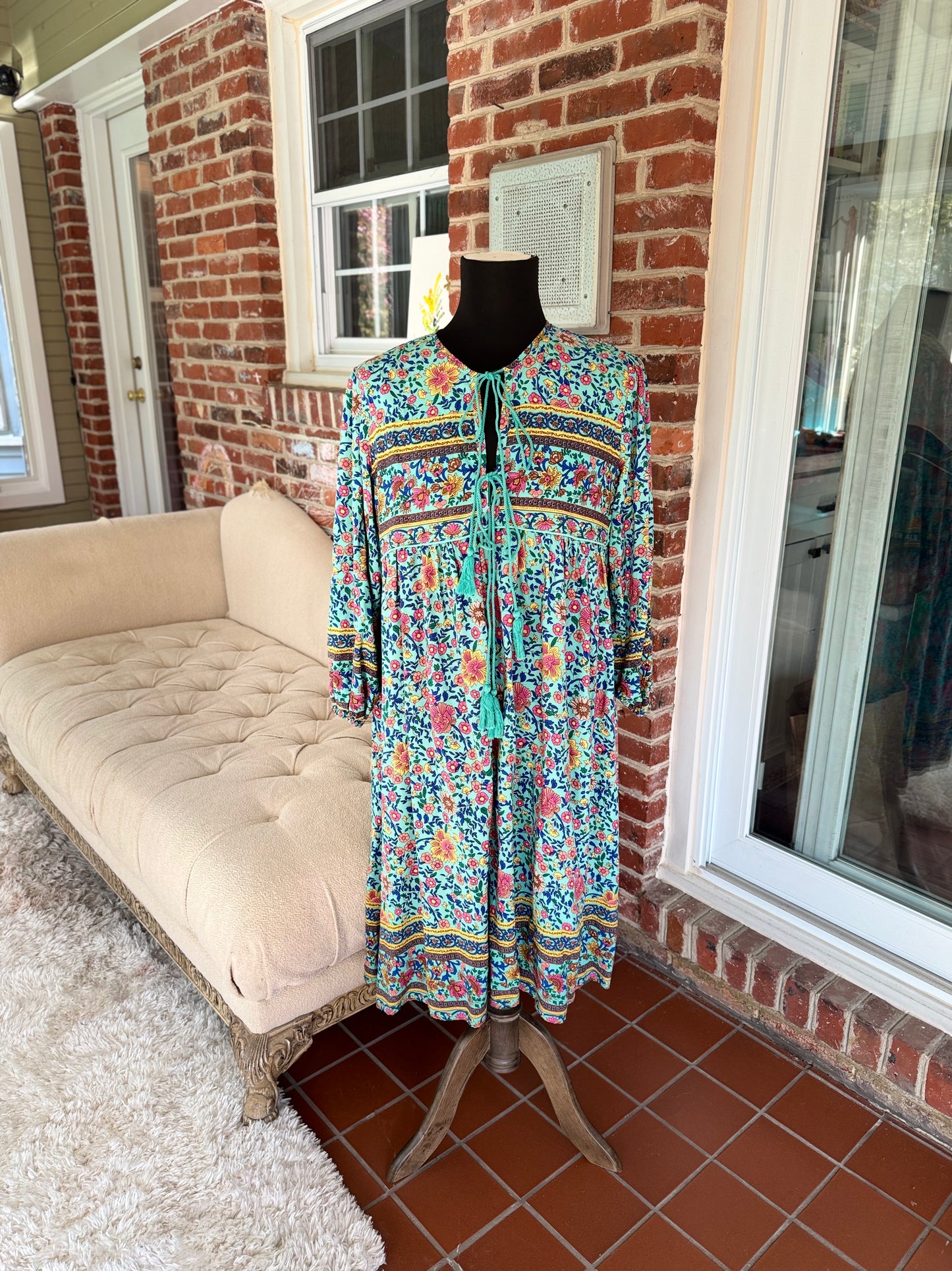 Amazon Blue Boho Dream Dress – Effortless Elegance in 2X for Ultimate Comfort