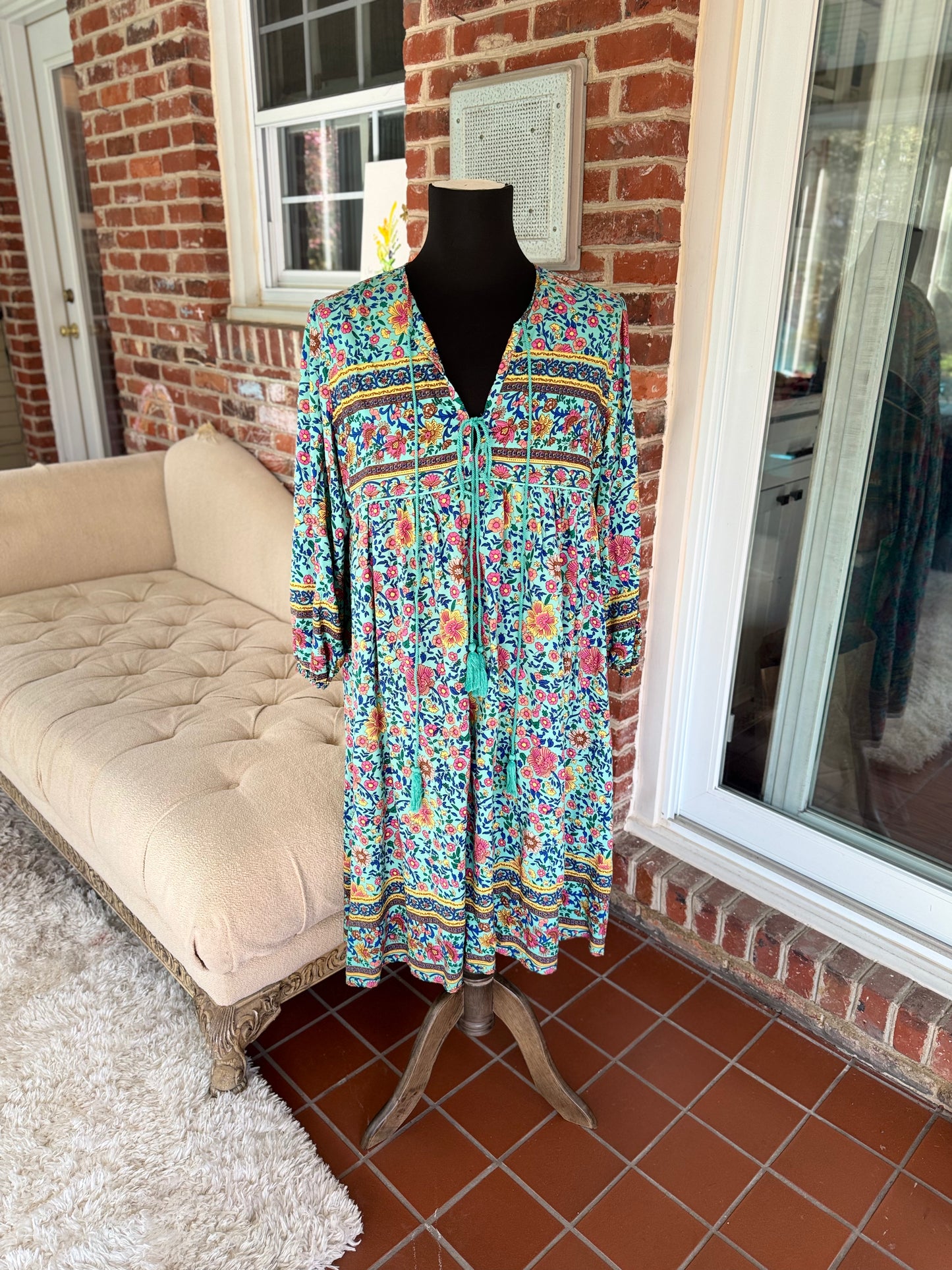 Amazon Blue Boho Dream Dress – Effortless Elegance in 2X for Ultimate Comfort