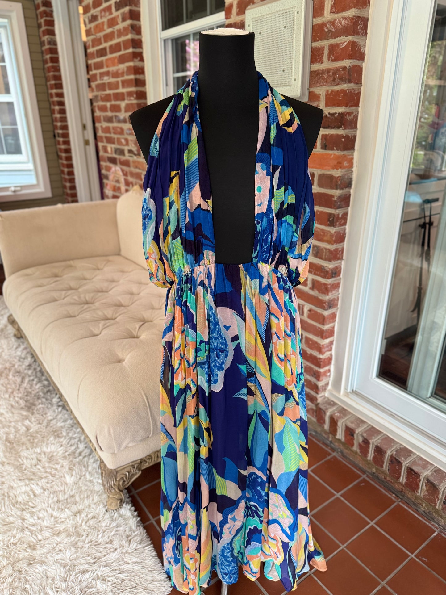 Alexandra Farmer Navy Floral Sundress - Playful 3X Style for Effortless Charm (NWT)