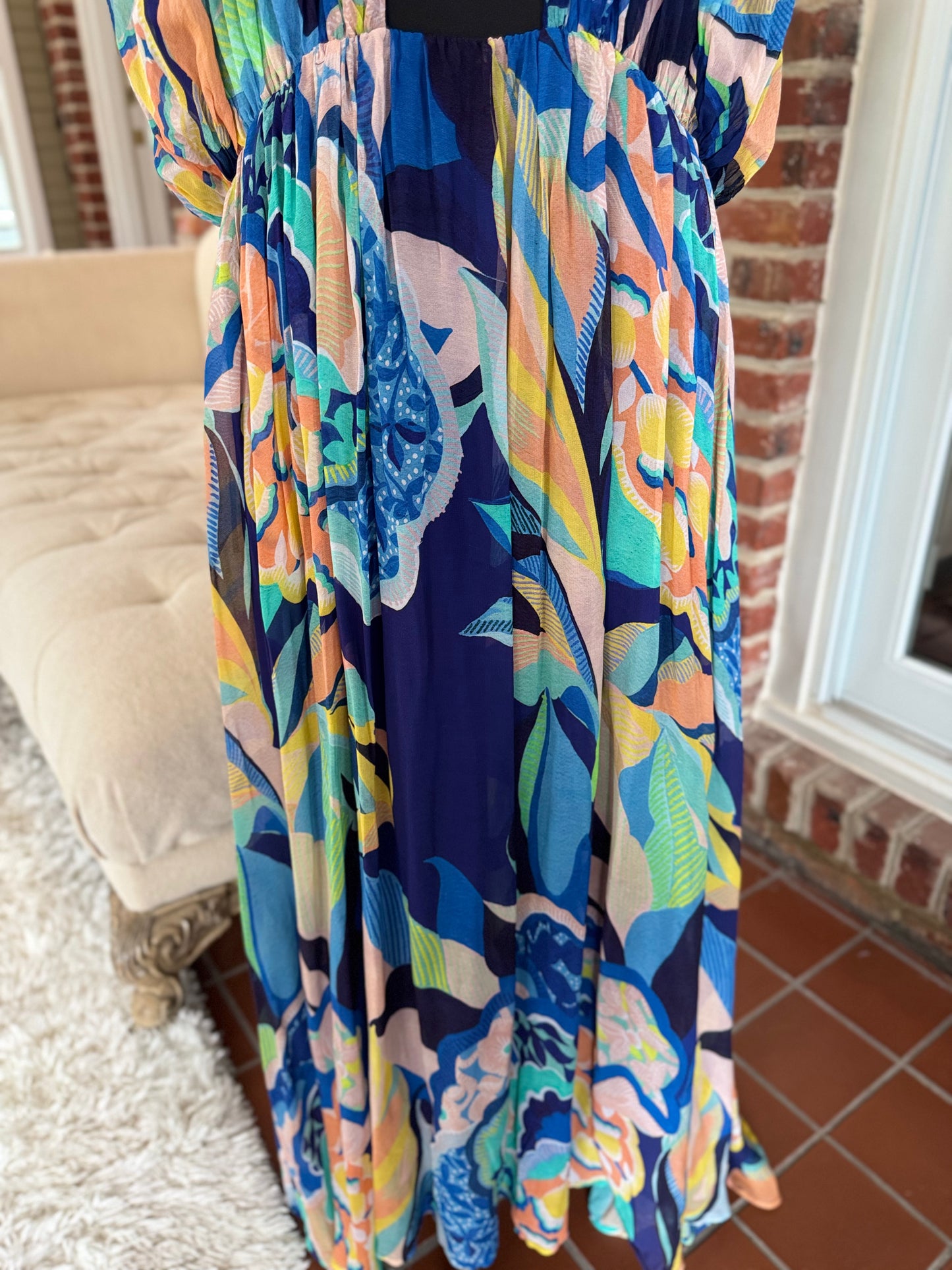 Alexandra Farmer Navy Floral Sundress - Playful 3X Style for Effortless Charm (NWT)