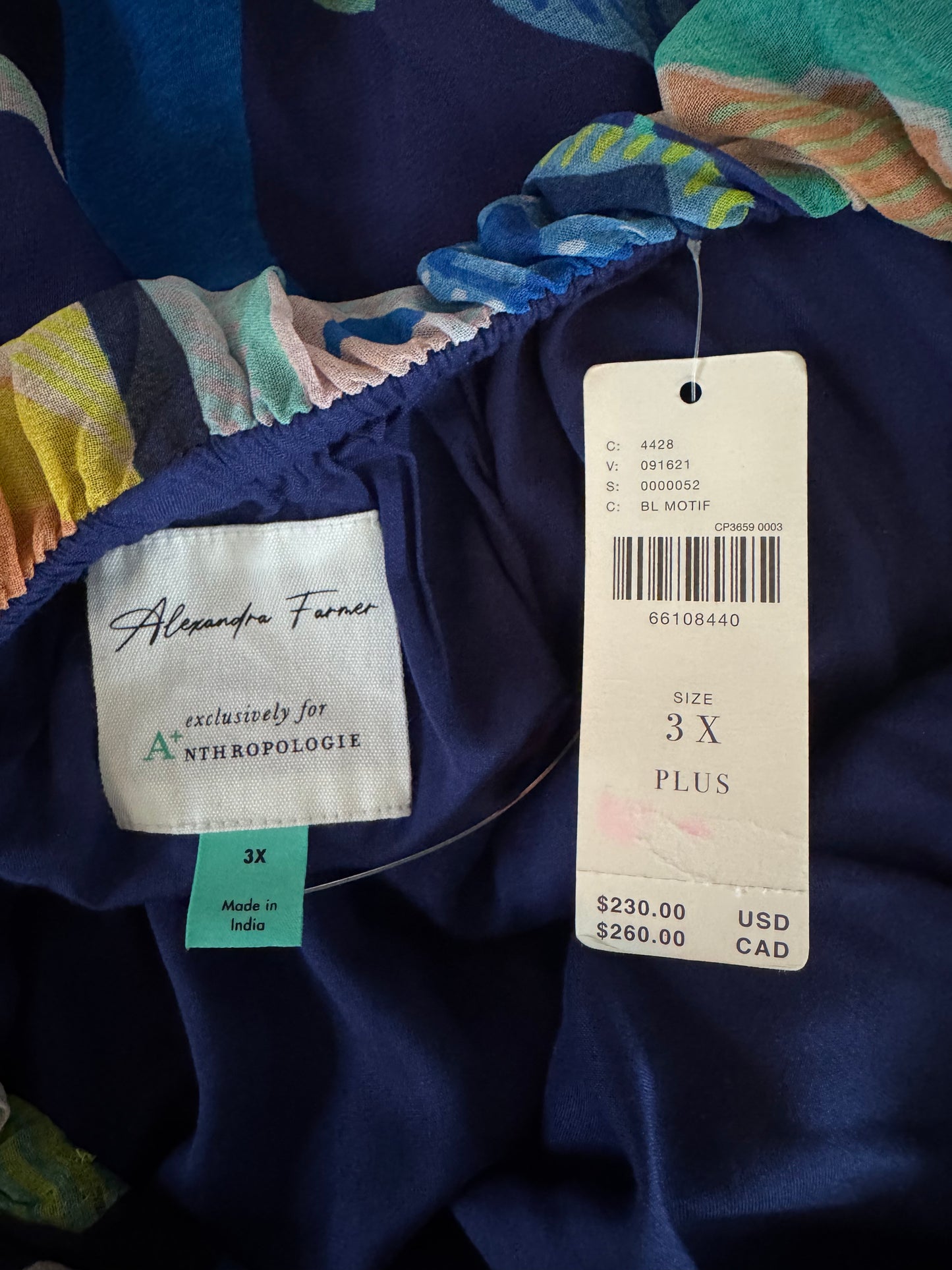 Alexandra Farmer Navy Floral Sundress - Playful 3X Style for Effortless Charm (NWT)