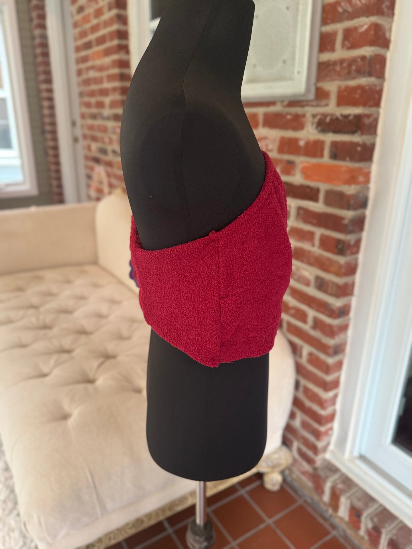 Yitty Terrycloth Luxe Red Tube Top – 3X (NWT) – Fun & Flirty Style