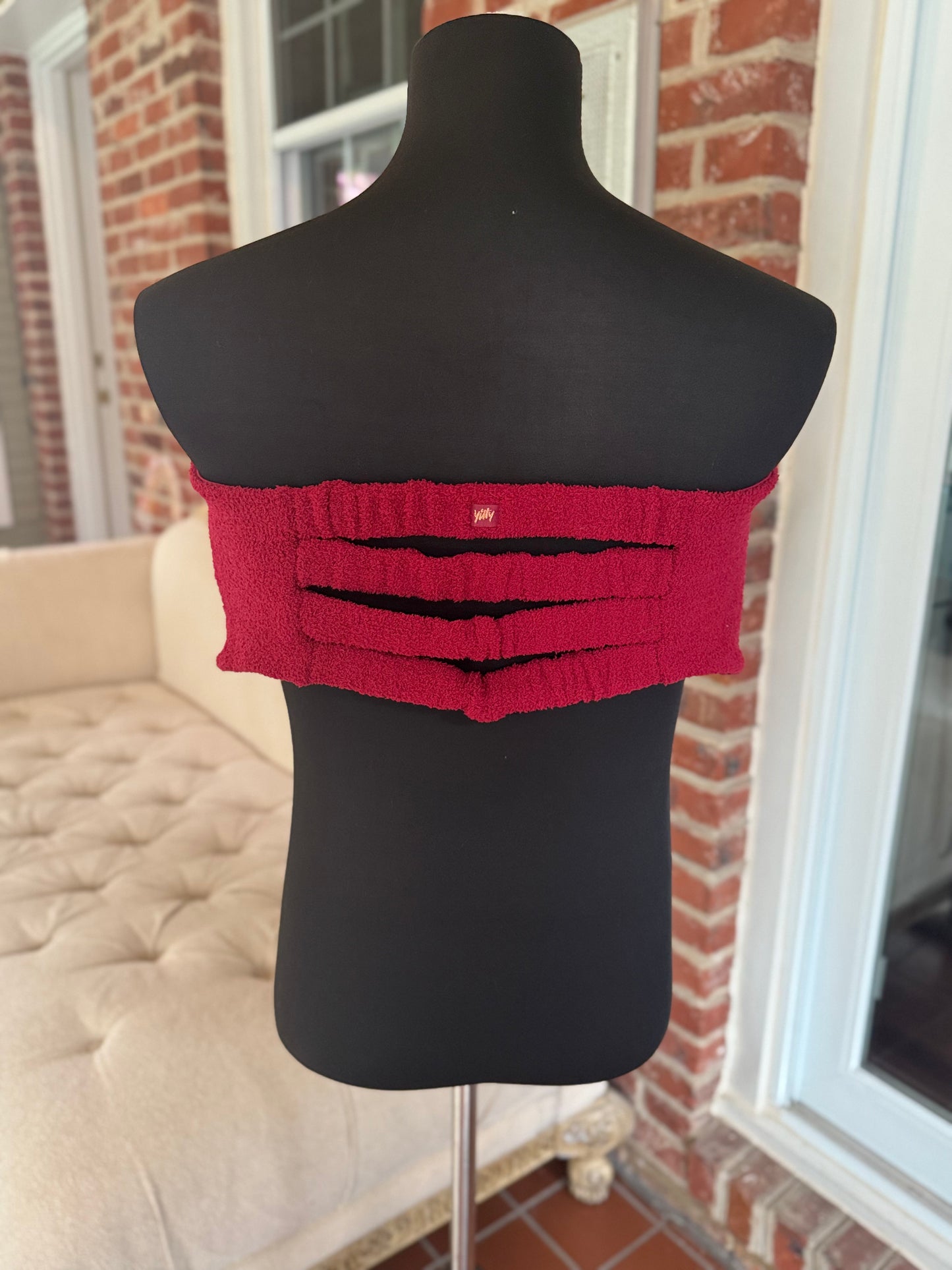 Yitty Terrycloth Luxe Red Tube Top – 3X (NWT) – Fun & Flirty Style
